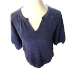 Distressed Sundance blue distressed wash vee neck short sketch cotton light pull Size M Photo 1
