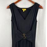 Liz Lange  Womens Black Sleeveless V-Neck Dress With Bow Front & Belt Detail XS Photo 0