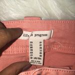 Life in Progress Life‎ in Progress light coral stretchy denim shorts Photo 3