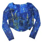Blackmilk NWT Starry Night Over The Rhone Long Sleeve Corset Top AU 12 / US 8 Photo 0