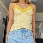 Old Navy y2k yellow lace striped cami Photo 2