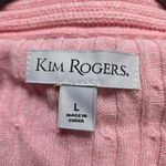 kim rogers  Pink Cable Knit Open Front Cardigan NWT Photo 5