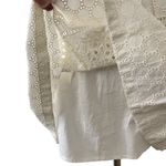 Banana Republic NWT  Cream A-Line Lined Pleated Eyelet Skirt with Pockets 6 Photo 6