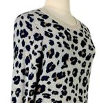 Loft Sweater Dress Crew Neck Long Sleeves Cream Leopard Women’s Plus Size XXL Photo 5