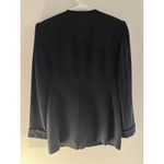 Jones New York Vintage 100% Silk Blazer Women 4 Navy Jacket Oversized Preppy 90s Photo 1