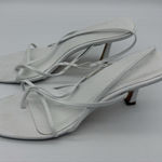 Studio Amelia Heeled Slingback Sandals Womens 7.5 White Wedding Preppy Going Out Photo 0