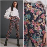 Anthropologie ANISA FLORAL CORDUROY JOGGERS Photo 1