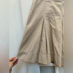 DKNY Vintage Jeans | Tan Pleated Y2K Full Skirt Women’s Size 8 Medium M Photo 4
