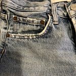 AGOLDE Blue Jean Shorts with Distressed Hem Photo 3