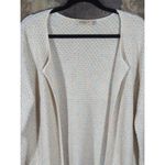 Escandelle Paris Sweater‎ Woman's S/M White Rainbow Thread Open Cardigan Photo 1