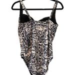 One Piece Bond-Eye Australia Brown Snakeskin Ruched  Swimsuit, Sz US 12 Photo 5