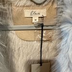 Elan  NWT Cream and Tan Faux Fur Vest Photo 4