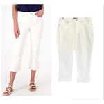 NYDJ  White Denim Capri Pants Size 8 NWOT Photo 1