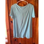 Christopher & Banks Twist Front Top Short Sleeve Casual Blue Size L Photo 1