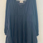 Urban Outfitters ⭐️ black long sleeve tiered Swiss dot dress size XS Photo 0