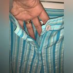 kim rogers Kim‎ Rogers set 2 pink/ blue striped cotton capris 10 Photo 3