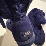 UGG   Isla Navy Cable Knit  suede Women's Boots size 6 Photo 2