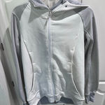 Lululemon Scuba Hoodie II Women’s Large White Gray Full Zip Sweatshirt Photo 0