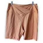 Aerie  Offline Bike Shorts High Rise Real Me Metallic Copper Ribbed Size small Photo 0