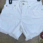 Hudson Jeans Hudson Amber Fray Hem Short White Denim High Rise Cutoff Shorts NWT Size 24 Photo 0