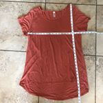LuLaRoe  Womens Top Size L Classic‎ T Tunic Shirt Orange Solid Burnt Sienna Tee Photo 3