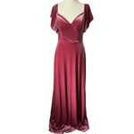 Kennedy Blue Evelyn Rosewood Dress Women's 4 Velvet A-line Bridesmaid Wedding Photo 1