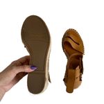 Franco Sarto Callia Cognac Strappy Leather
Wedge Espadrille Sandals Size 7 Photo 6