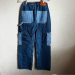 Princess Polly Boston Patchwork Mixed Denim Baggy Cargo Carpenter Denim Jeans Photo 6