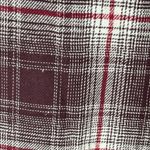 Old Navy  Women's The Boyfriend Shirt Plaid Burgundy White Size XL Extra Large Photo 3