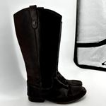 Frye  Melissa Button Knee High Riding Boots Leather Motorcycle Western Brown 10B Photo 1