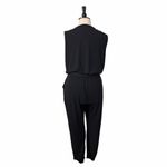 Nicole Miller Sleeveless Black Wrap Front Ankle Length Jumpsuit Women’s Size XL Photo 3