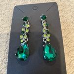 Emerald Green and Lime Drop Earrings Photo 2