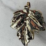 Vintage Gold Tone Leaf Belt Buckle Piece Photo 0