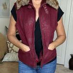 Montanaco faux fur vest metallic rust/plum/purple sz S Photo 0