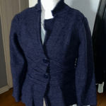 Cynthia Rowley  Dark 100% Wool Blue Blazer Photo 0