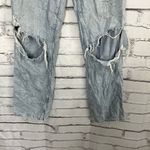 H&M  High Waist Loose Straight Jeans Women’s 6 Light Wash Distressed Y2K Hobocore Photo 3