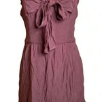 A U W Size Large Plum Ruffle Straps & Smocked Dress. New With Tags Photo 0