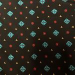 Vintage Pizamit Bohemian Floral Paisley‎ Square Silk Scarf Black Multi Pattern Photo 7