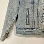 Old Navy Women’s Sherpa Lined Denim Jean Jacket Light Blue Wash Size Medium FLAW Photo 2