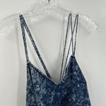 True Religion Blue Acid Wash Strappy Cross Back Casual Cami Top Size Large Photo 7