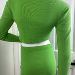 Nasty Gal  Women's Pale Green Bodycon Long Sleeve Dress Sz 4. #351 Photo 9