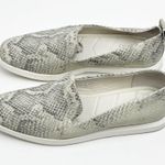 Franco Sarto Gray Embossed Snakeskin Slip On Loafer Sneaker, Size 7.5 Photo 4