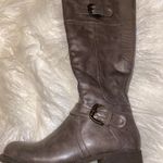 kim rogers Grey Leather Tall Boots Photo 1