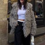 ZARA  sweater jacket cardigan faux fur fuzzy mink coat  Photo 3