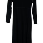 Maggy London Vtg Black Velvet Maxi Dress Small High Mock Neck Empire Waist Whimsigoth Holiday Photo 0