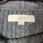 Loft Sweater Womens Small Gray Chunky Knit Pullover Round Neck Long Sleeve Photo 2