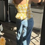 Saylor Yellow Plaid Top Photo 2