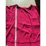 Umgee Top Womens Large Pink Fringe Boxy Lagenlook Boho Oversized Lightweight Photo 5