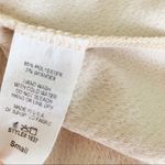 Adrienne  Gold Beige Sheer Textured Top Blouse S Photo 8