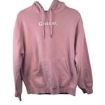 Glossier Original Pink Logo Hoodie Size Small Gently Used Photo 2